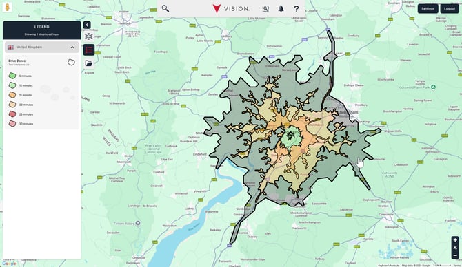 Create a drive time zone 7