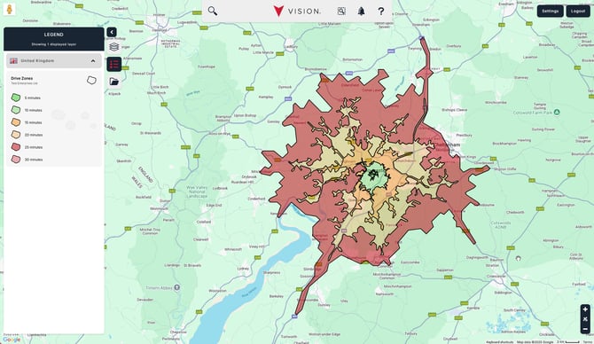 Create a drive time zone 8