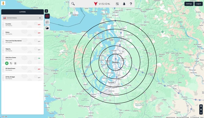 Create a radius zone 6