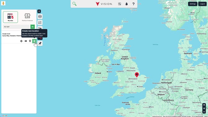 Creating first location 3
