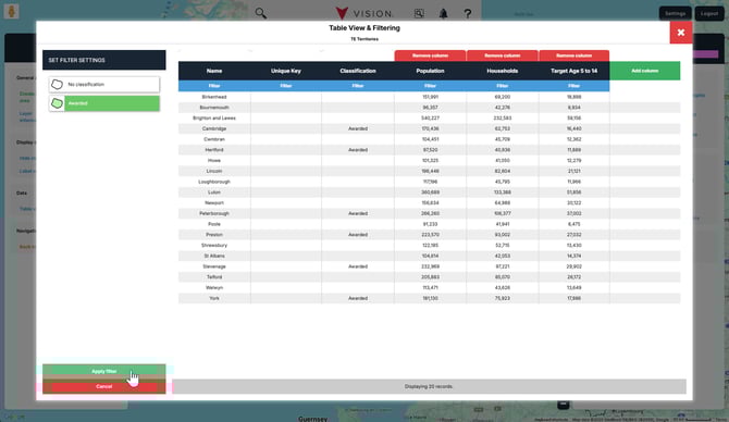 Export my area layer attributes 3